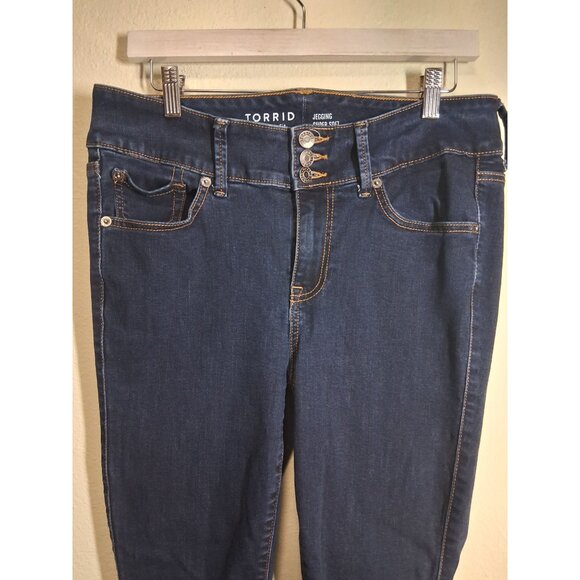 Torrid Jegging Super Soft Denim Blue Jean Skinny Ankle Size 10S - Picture 4 of 6
